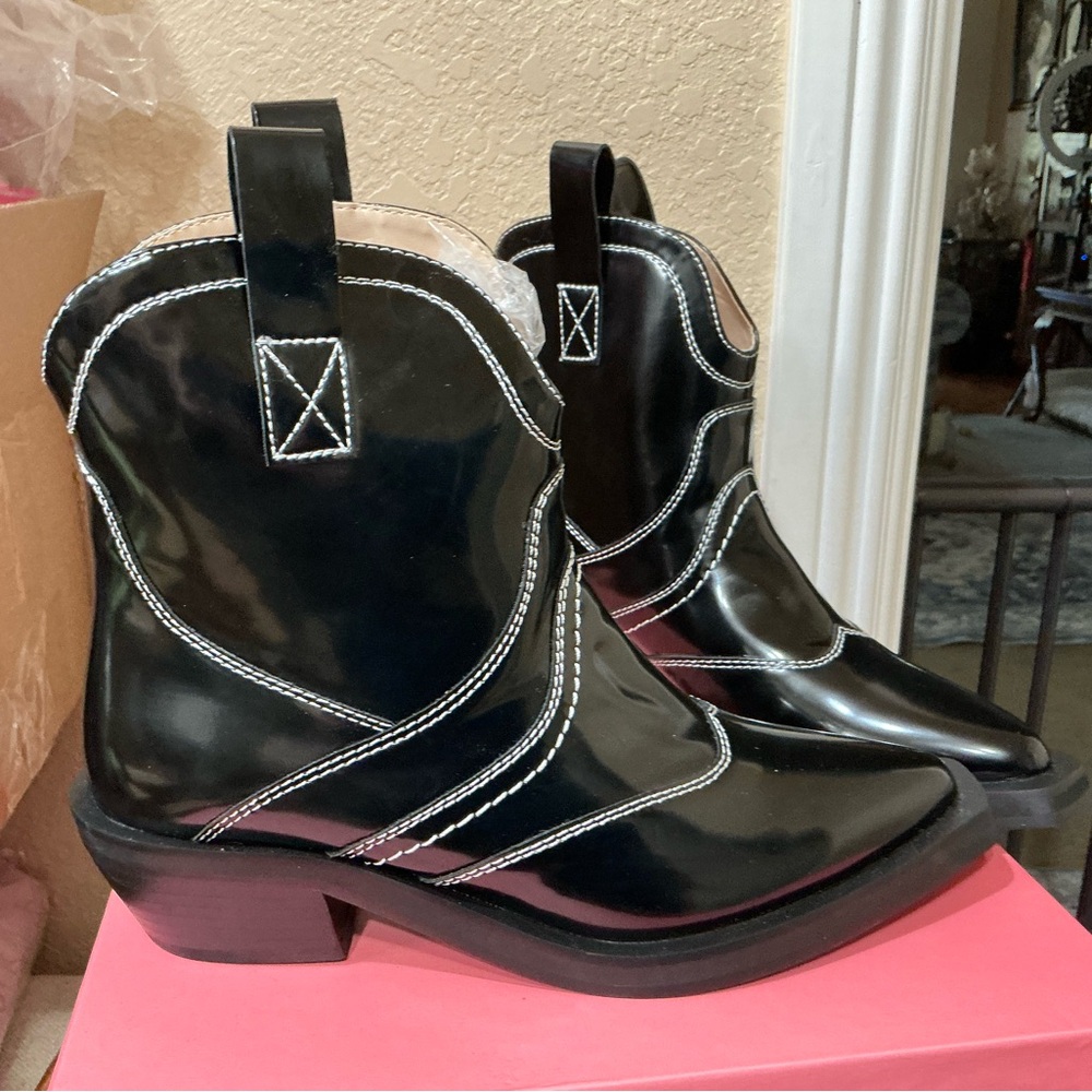 EASYFOX COWBOY ANKLE BOOTS